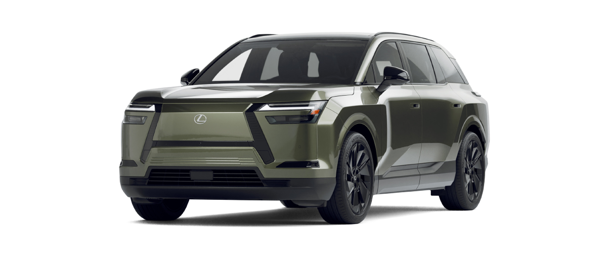 Exterior of the Lexus TZ 450e in Shaded Ivy exterior color.