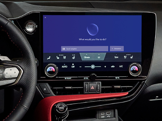 Nội thất của Lexus NX hiển thị hệ thống hỗ trợ thông minh.