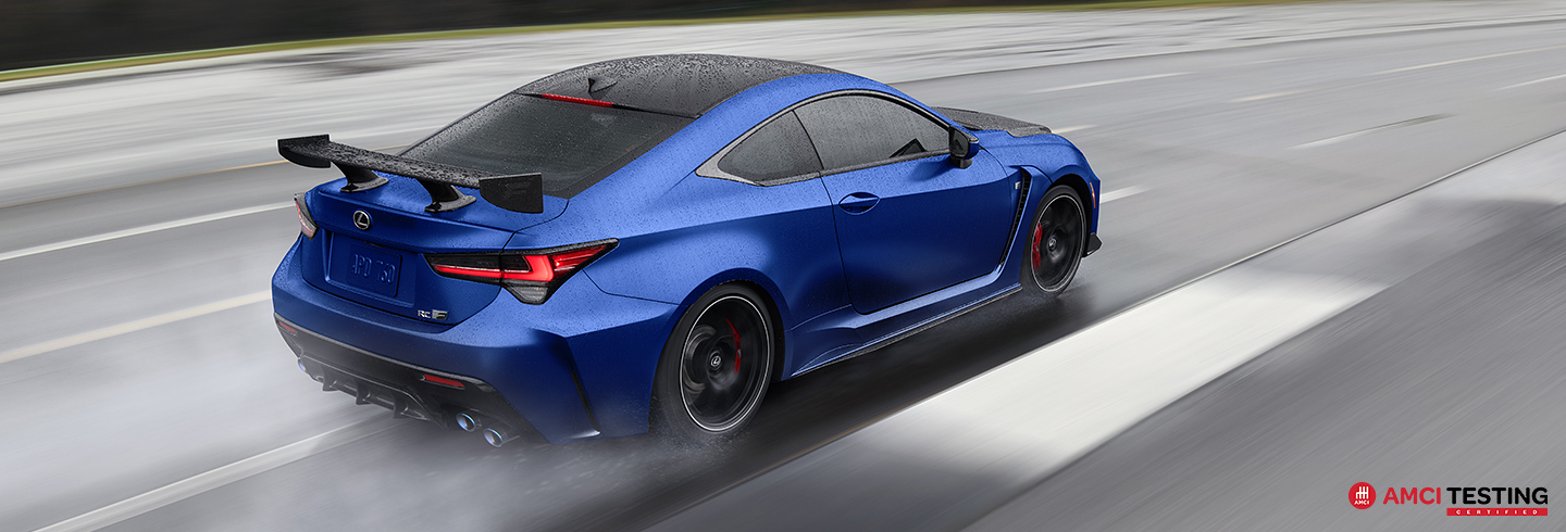 Exterior of the Lexus RC F Fuji Speedway Edition shown in Electric Surge.