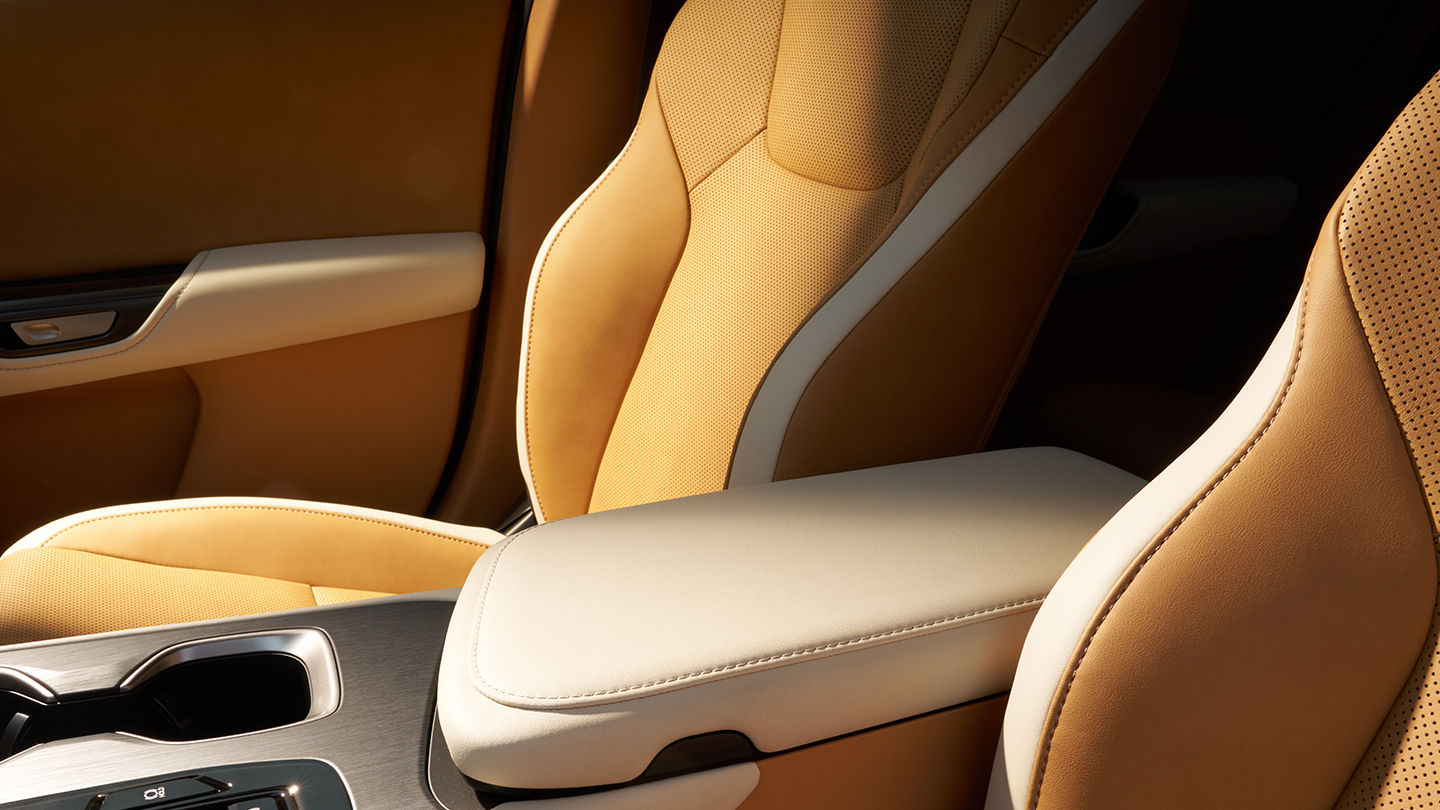 RZ shown with Palomino and Macadamia interior trim.